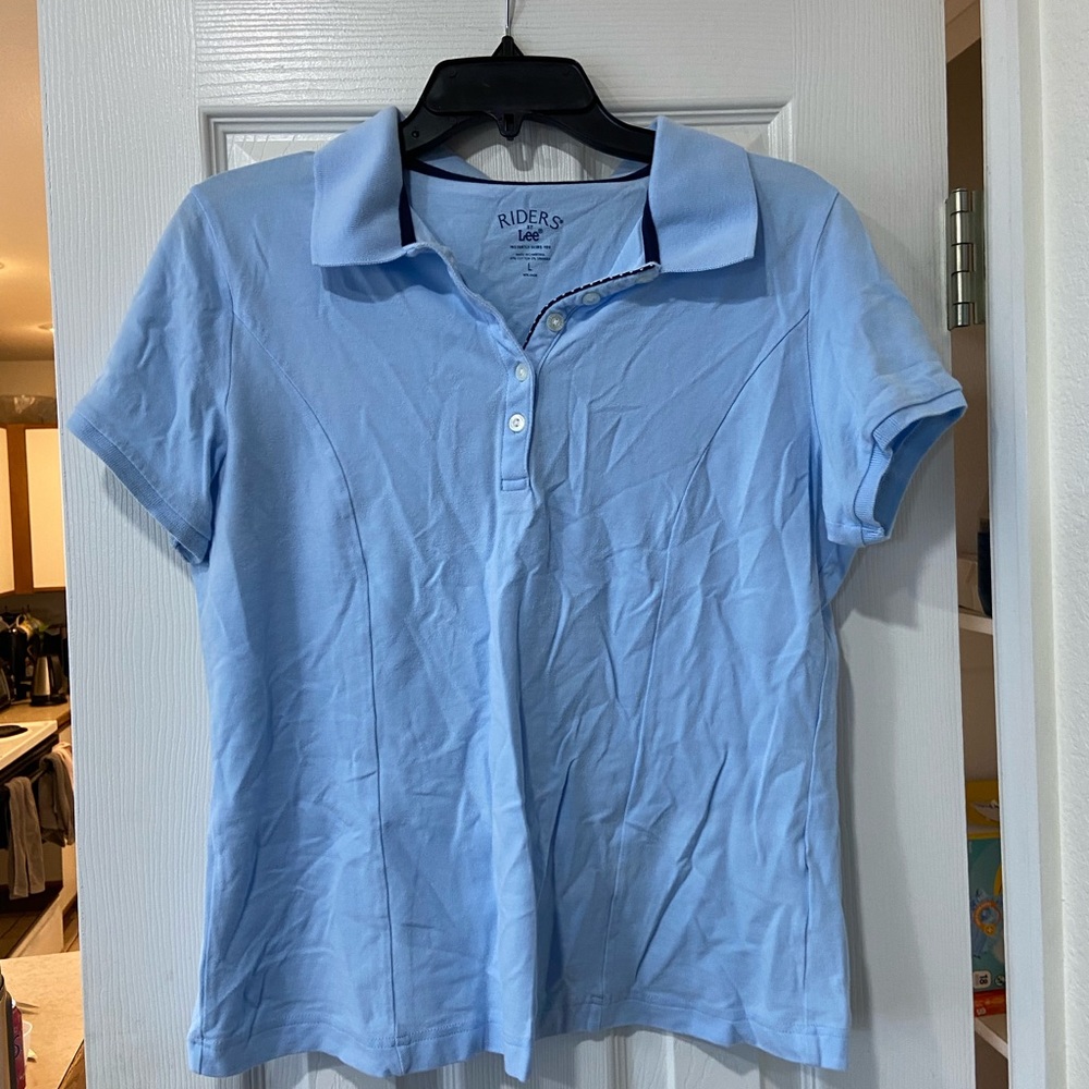 Blue Darted Women’s Polo